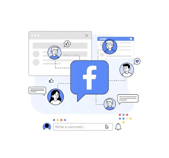Illustration of Facebook comments packages and delivery pattern