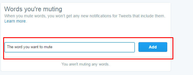 twitter mute
