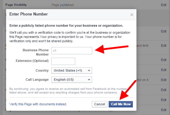 facebook page verification steps credits kliqmarketing