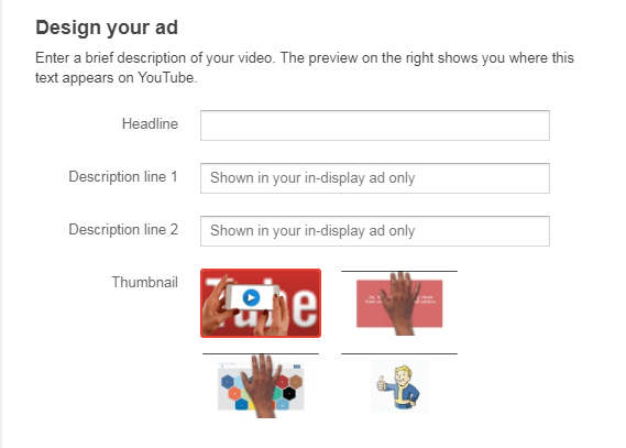 design your ad