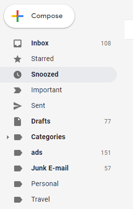 Snoozed gmail 