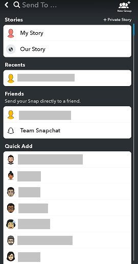 snapchat profile timeline