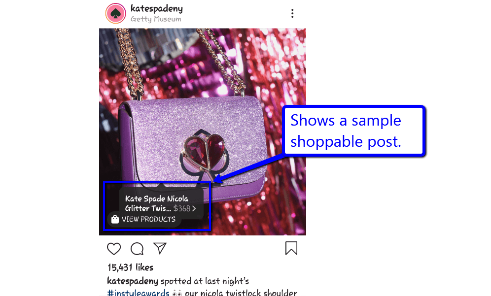 sample shoppable post