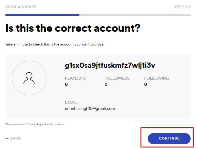 how to delete spotify account without password