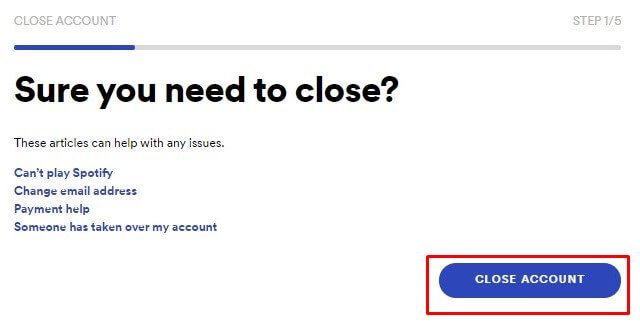 how do i delete my spotify account