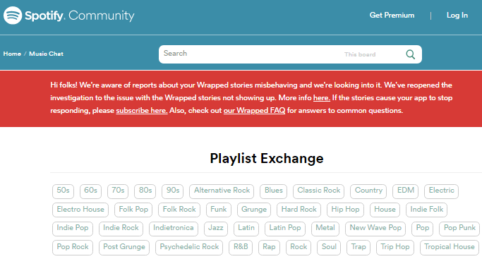 Playlist Exchange Forum