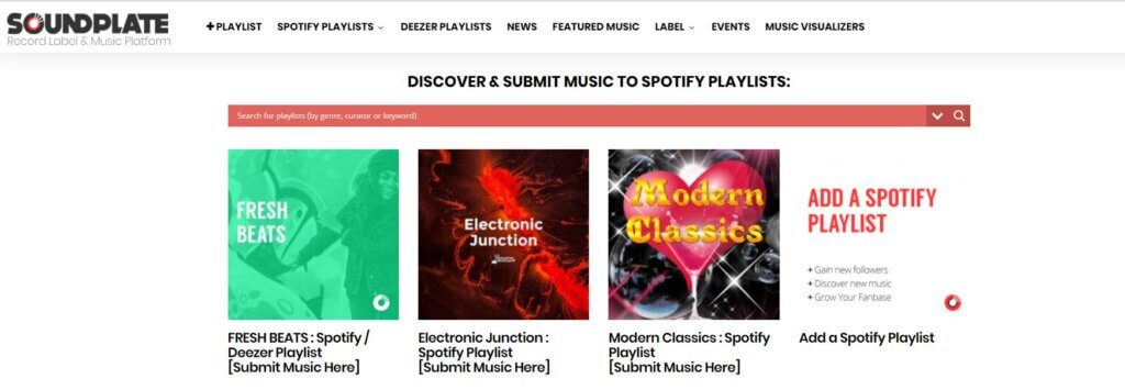 SoundPlate Spotify Curator