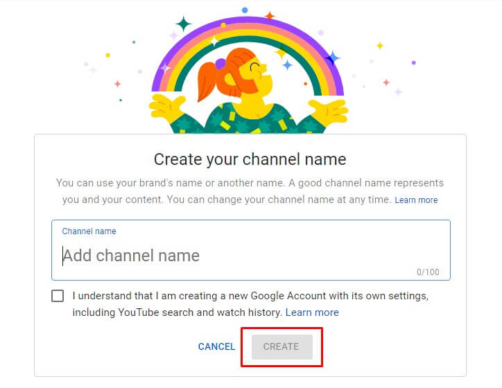 Create your channel name