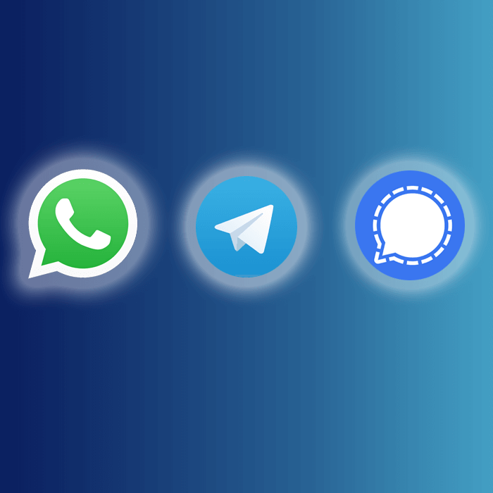 Signal, Whatsapp, and Telegram