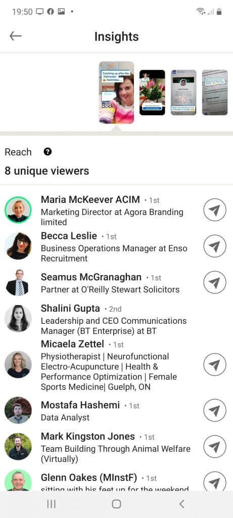 Linkedin Stories Insights- Who all can see your linkedin story