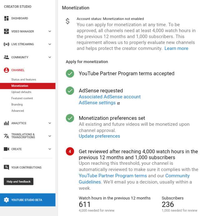 Youtube Partner Program Criteria