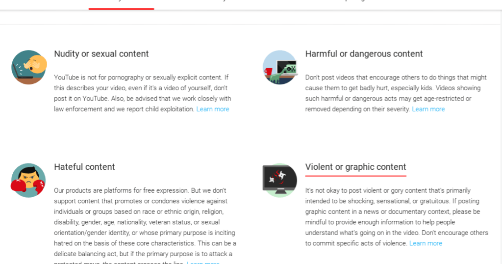 Youtube Content Guidelines
