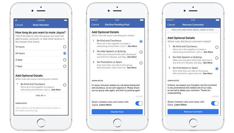 Facebook Group latest features