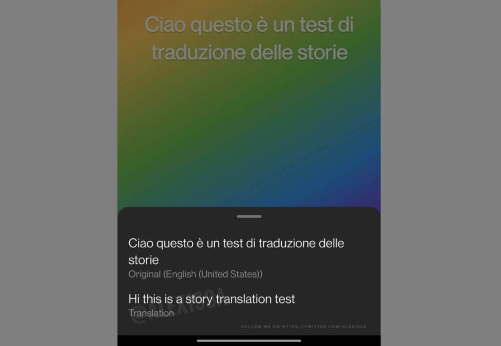 Instagram Stories Translation Feature