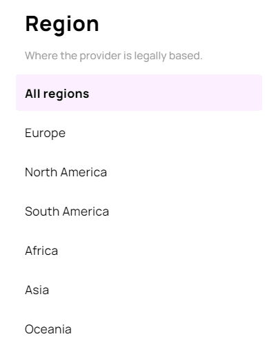 mastodon server region