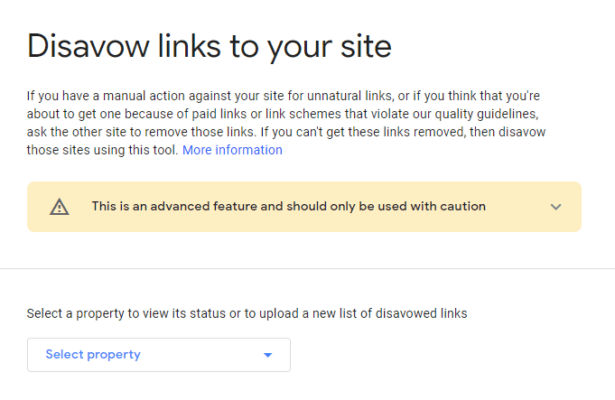 Google's disavow links to your site tool