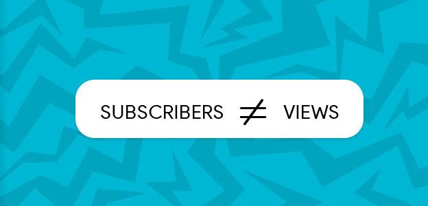 youtube subscribers does not equal to views
