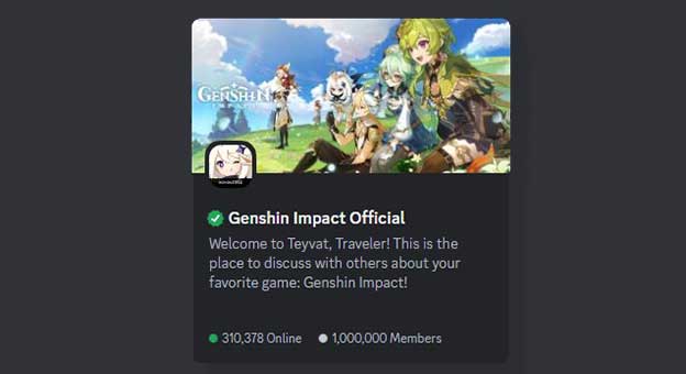 Genshin Impact Discord server