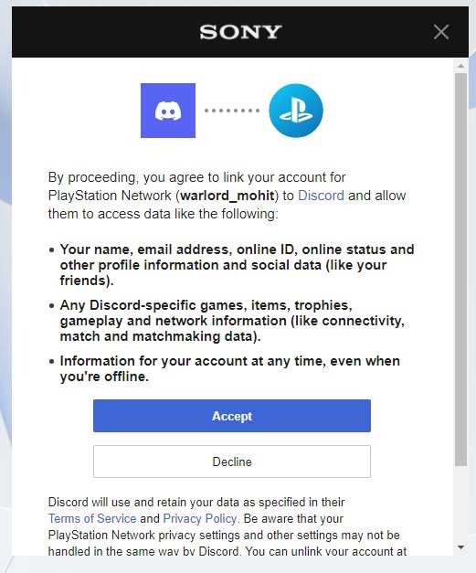 Connecting Discord to your PS5