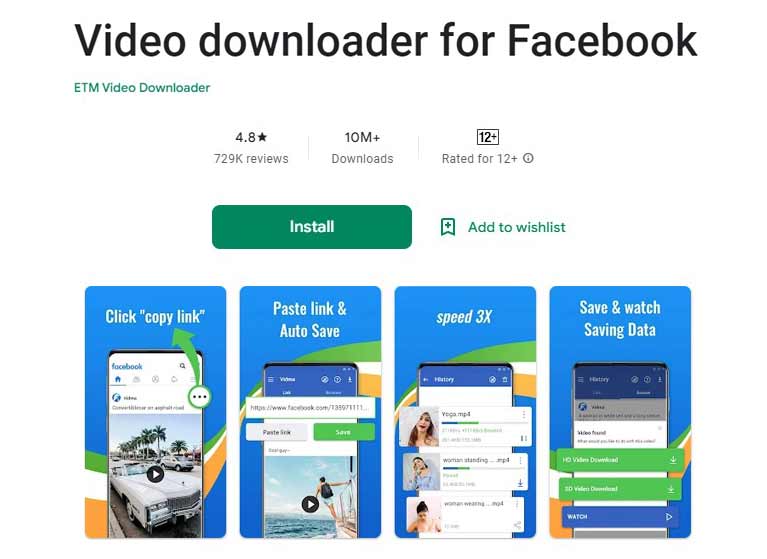 android app to download Facebook videos