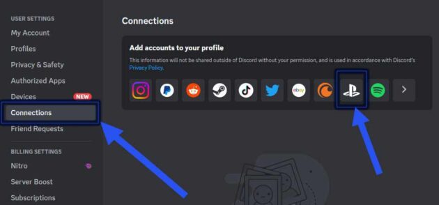 Connect Discord to PS5