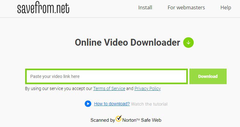 savefrom.net video downloader for Facebook