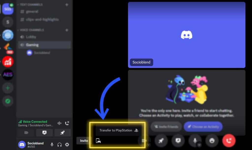 voice chat from discord to PS5