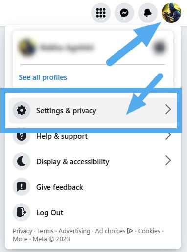 Facebook account settings