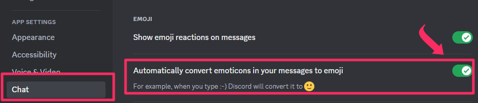 Disable emoji on Discord