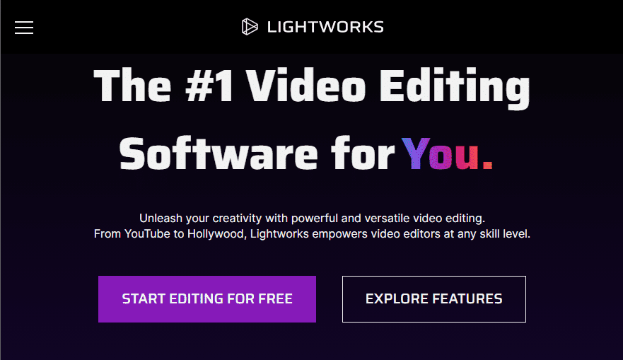 Lightworks video editor