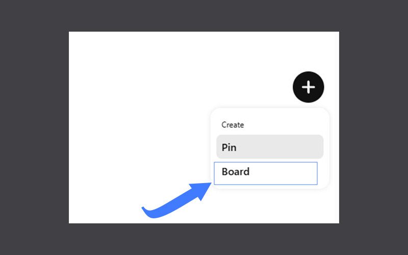 Creating a board on Pinterest (step 2)