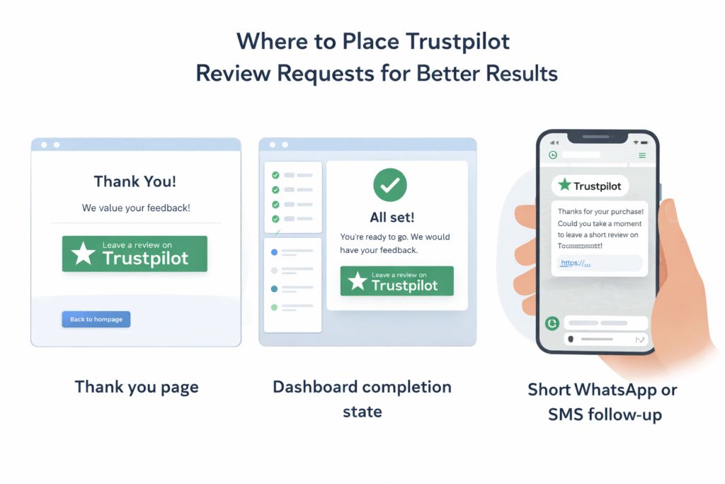 Where to Place Trustpilot Review Requests for Better Results