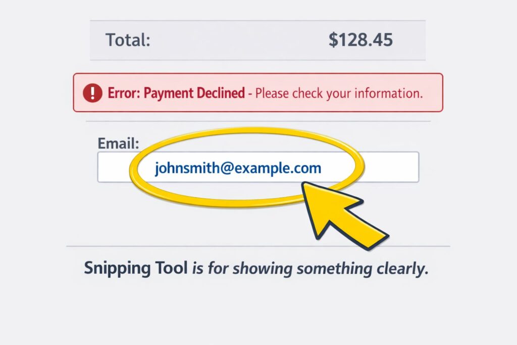 Snipping Tool usage example