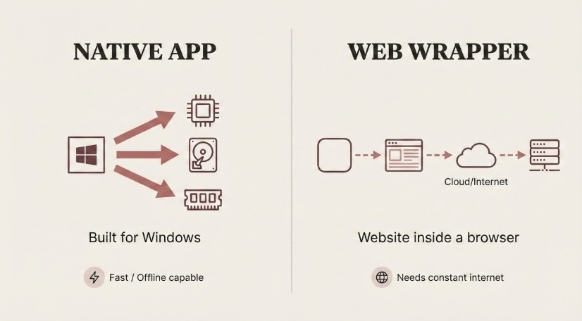 native app vs web wrapper