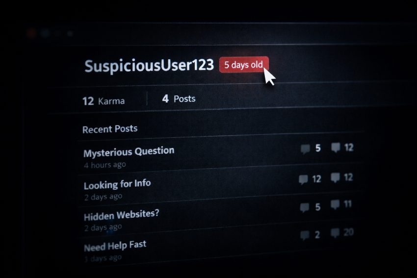 nobody trusts you on Reddit yet