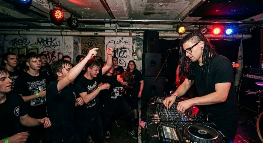 Skrillex playing electronic music