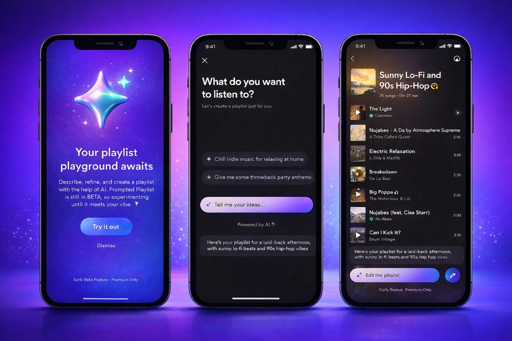 Spotify Brings AI “Prompted Playlist” to Four New Premium Markets AI powered Spotify