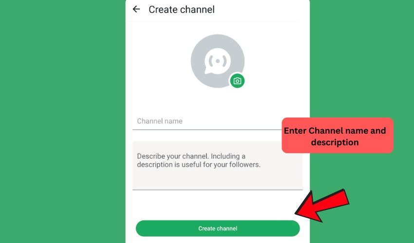 Create Whatsapp Channel Final Step