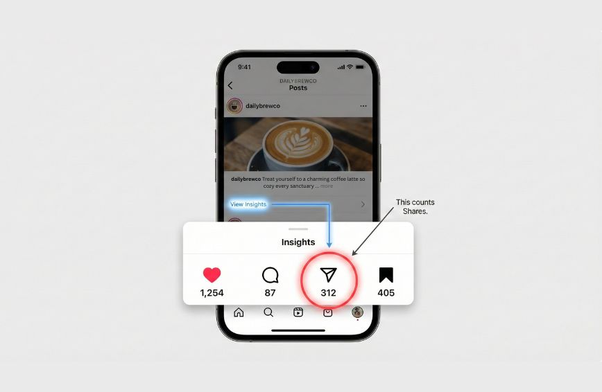 How to Check Instagram Share Counts Using Insights