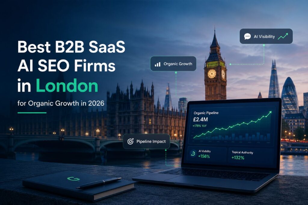 b2b saas ai seo firms in london