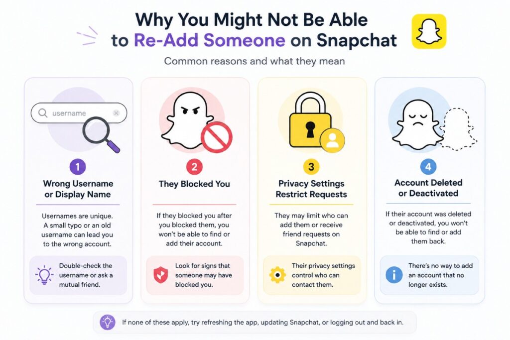 Why You Might Not Be Able to Re-Add Someone on Snapchat