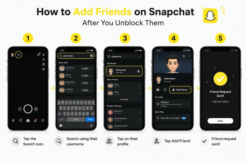 How to Add Friends on Snapchat After You Unblock Them how to add friends on snapchat after you have blocked them