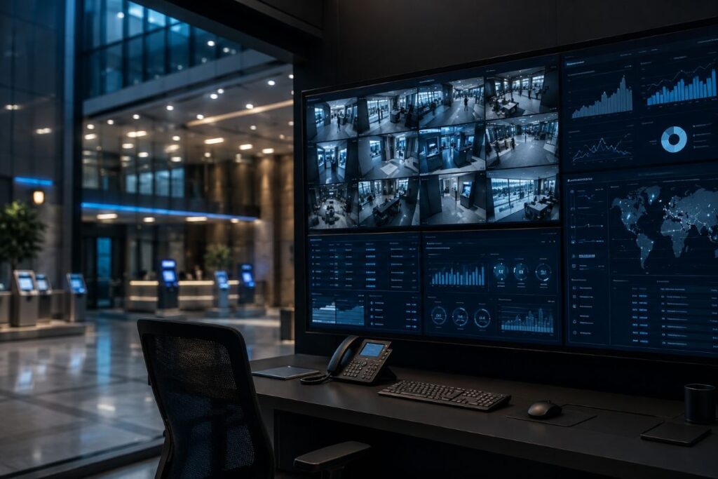 Real-Time Monitoring Architecture for Multi-Branch Banking Security Systems bank security